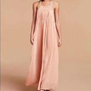 Aritzia Wilfred Le Fou Couvin Blush and Nude Chiffon Dress Size S